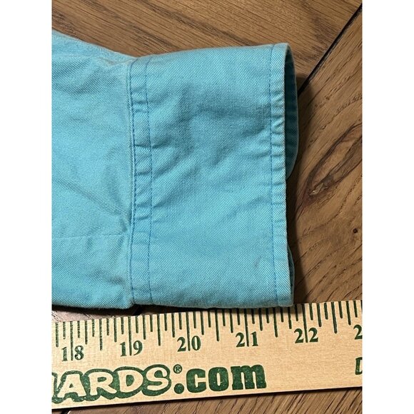 Mens 16 34 Wrangler Cowboy Cut X-Long Tails Vibrant Blue shirt VTG USA Western - Picture 10 of 13